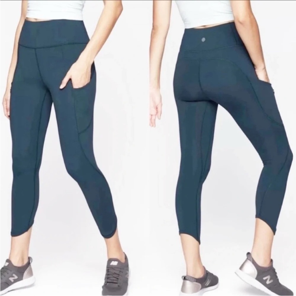 Athleta Up for Anything 7/8 Leggings Capri Athletic 209918 Blue Size Small